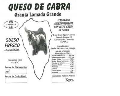 Granja Lomada Grande. Queso de cabra